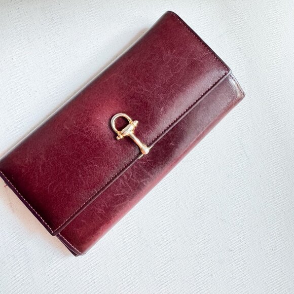 Tilley Chestnut Brown Horse bit detail long wallet - Picture 1 of 6